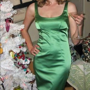 D&G Green Satin cocktail dress
